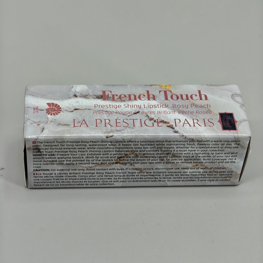La Prestige Paris French Touch Prestige Shiny Lipstick Rosy Peach 90S 0.07oz 2g - Picture 2 of 8